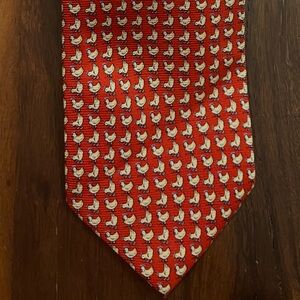 Vintage Creazioni Tucci Firenze Italian Silk Rooster Print Tie 🐓